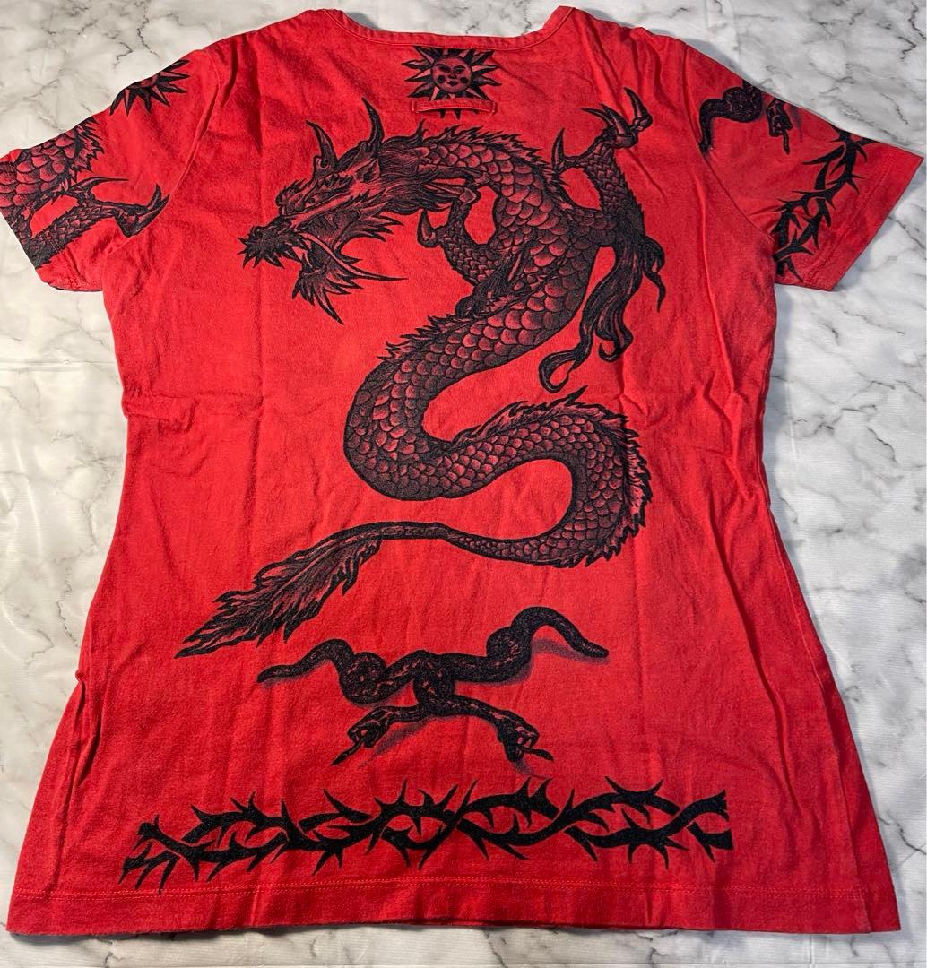 に*し様 ジャンポール・ゴルチェ オム90sタトゥー柄Tシャツ難ありドラゴンGA