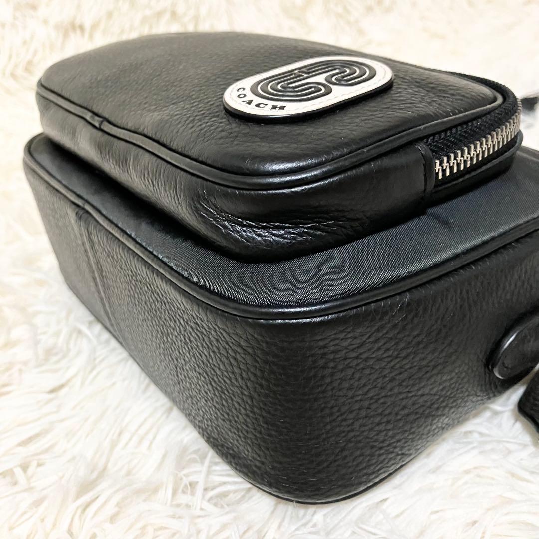 【美品】COACH ＊ボディバッグ エッジ レザー ナイロン