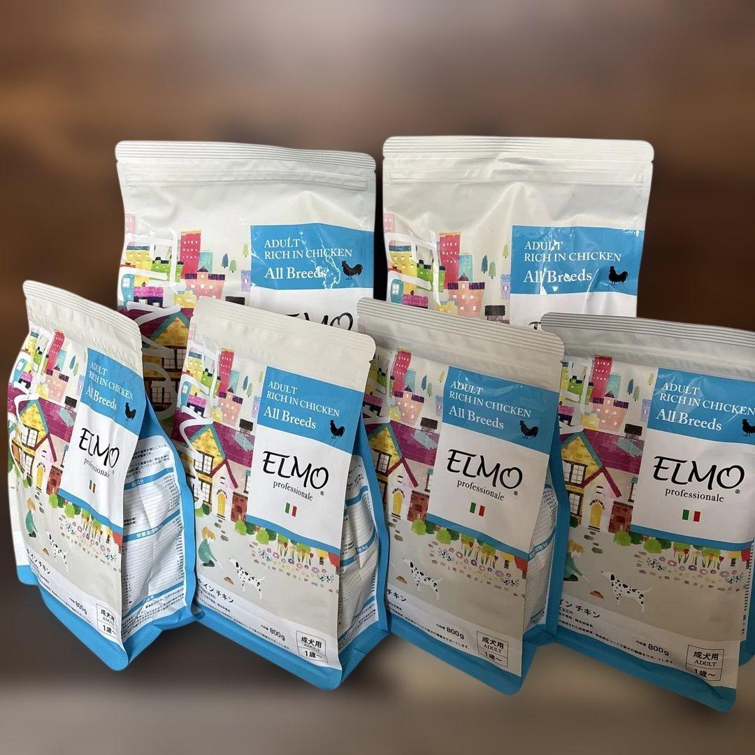 ELMO リッチインチキン 3kg×2袋、800g ×4袋ドライフード