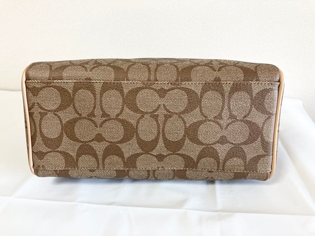 COACH コーチ PVC 2wayミニボストン 斜め掛けショルダーストラップ付