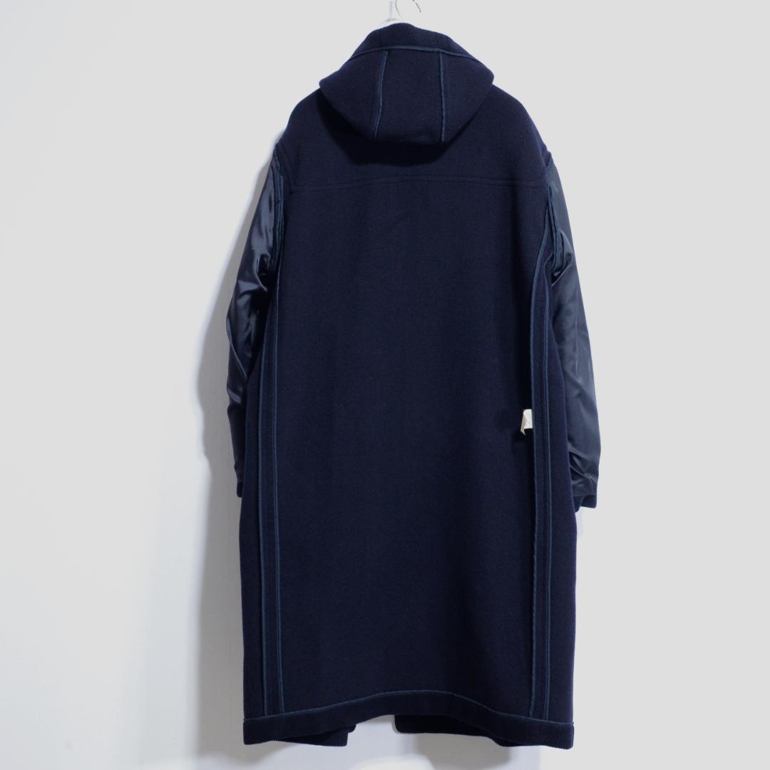 超貴重極上品　ムーアブルック製 カットパイル ダッフルコート ネイビー L