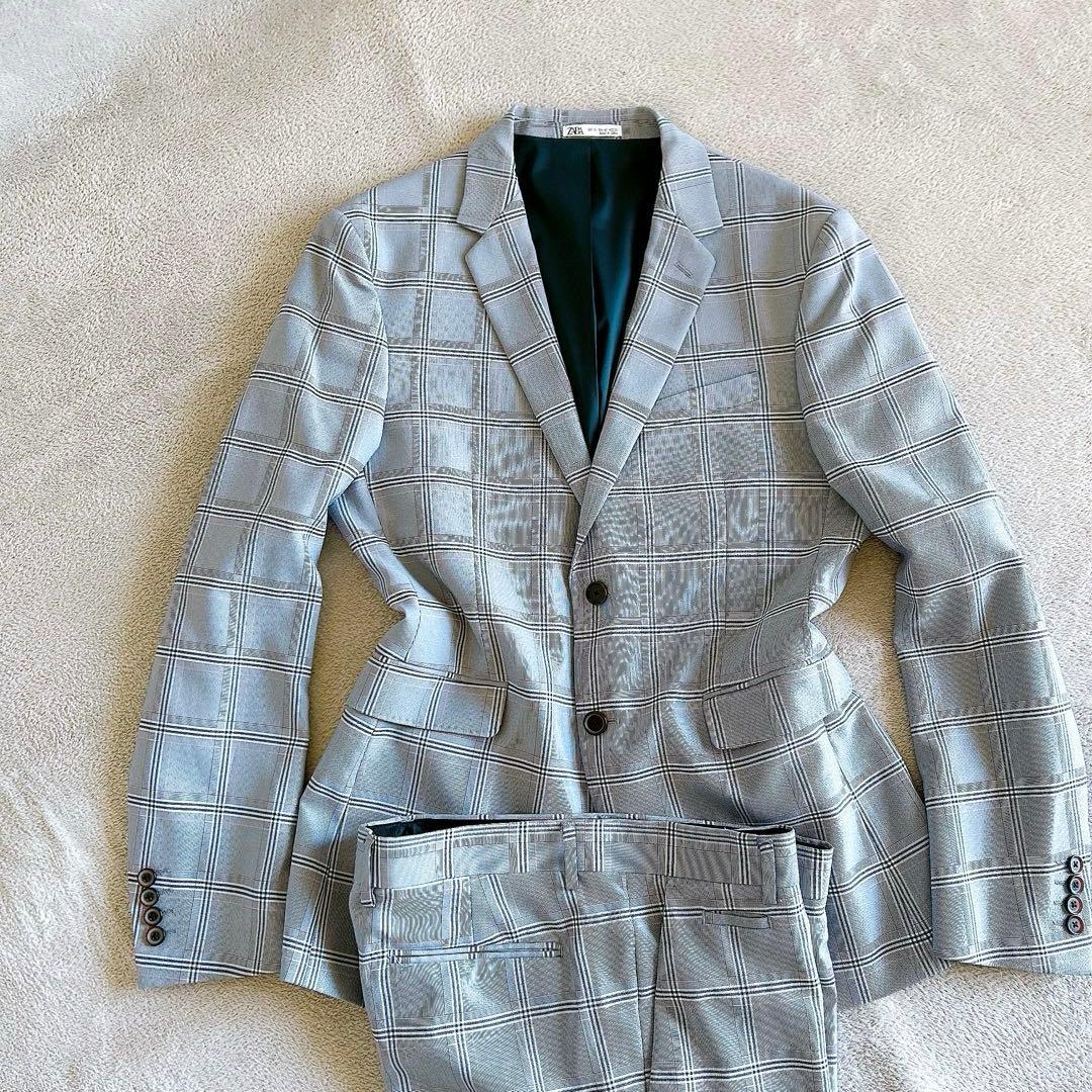 ZARA COOLMAX スーツ セットアップ グレンチェック
