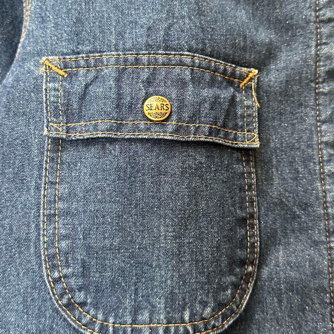 【美品】60s 70s SEARS シアーズ デニムカバーオール ブランケット