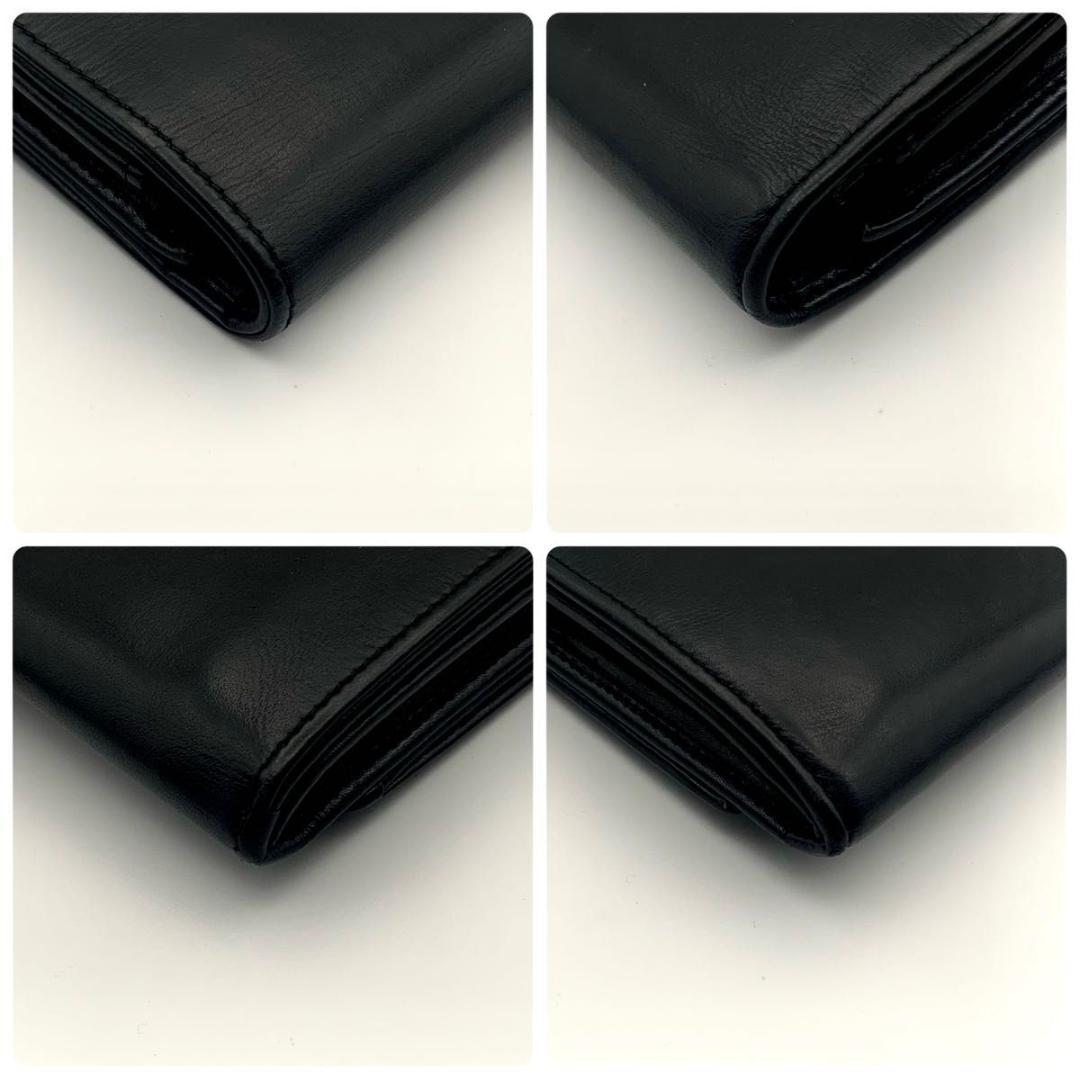 鑑定済み 希少 セリーヌ がま口 財布 コンパクト 小型 レザー 革 黒 レア