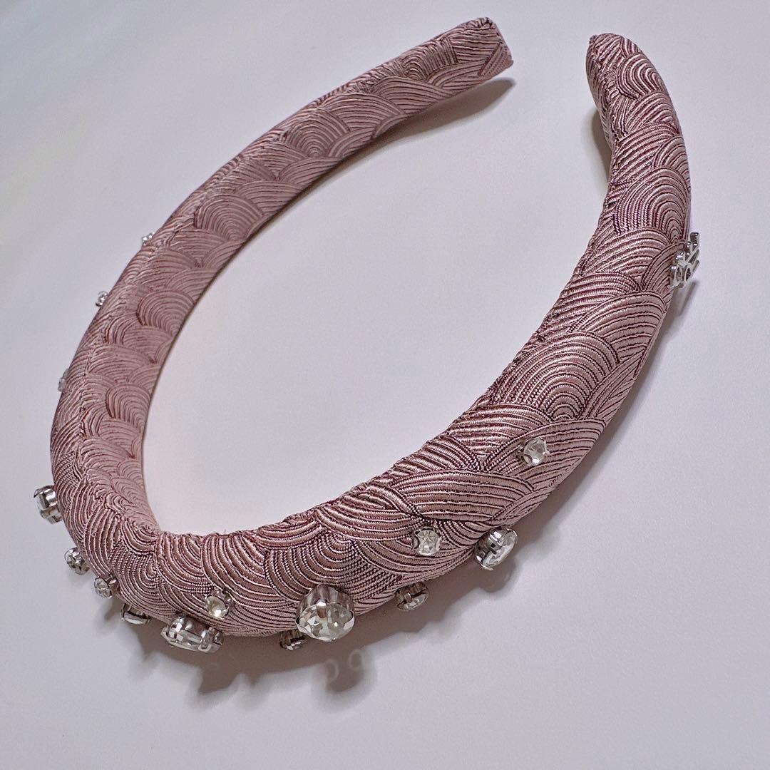 RE AKTUND リアクタント　幅広　ビジュー　クリスタル　カチューシャ　美品