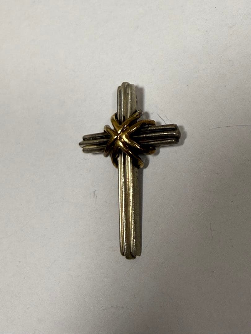 TIFFANY & CO. クロス ネックレス シルバー925 K18 正規品