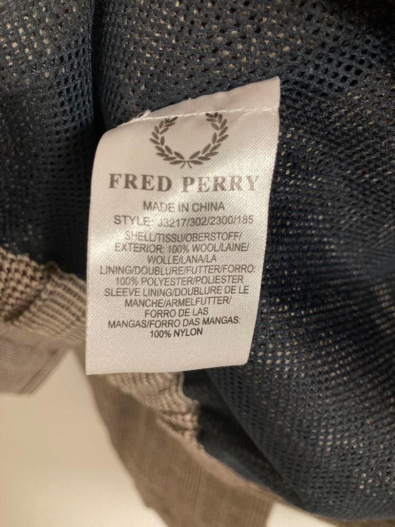 Fred Perry チェック柄 ジャケット