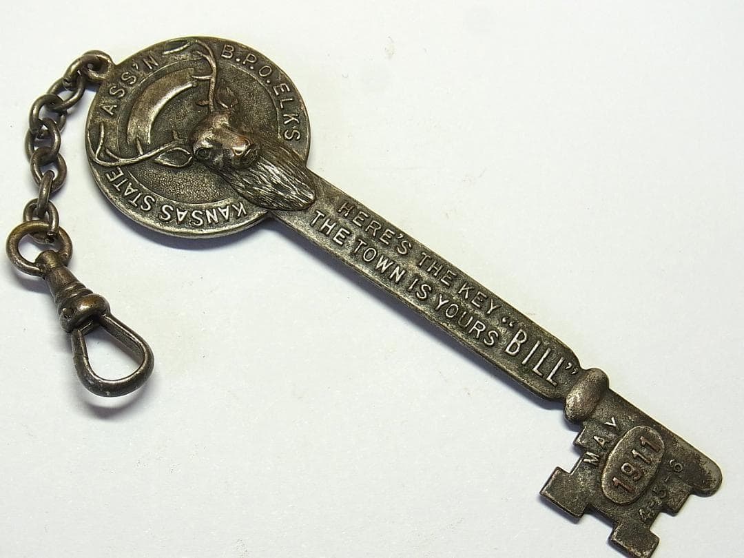 1911年 鹿の紋章 ヴィンテージ USA ウォッチフォブ アンティーク