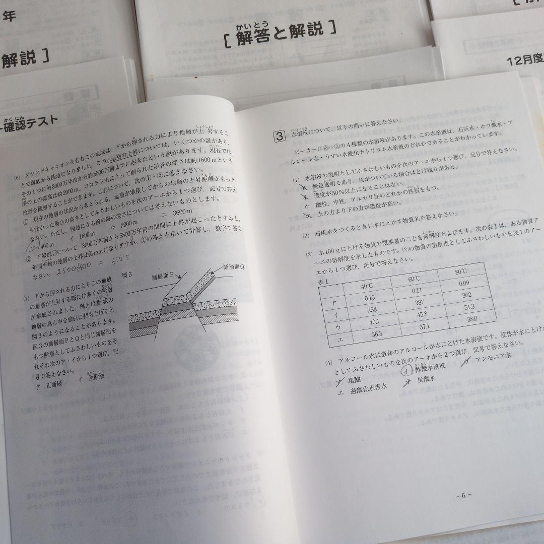 SAPIX 5年生 マンスリー確認テスト等11回分 2022年〜2023年実施