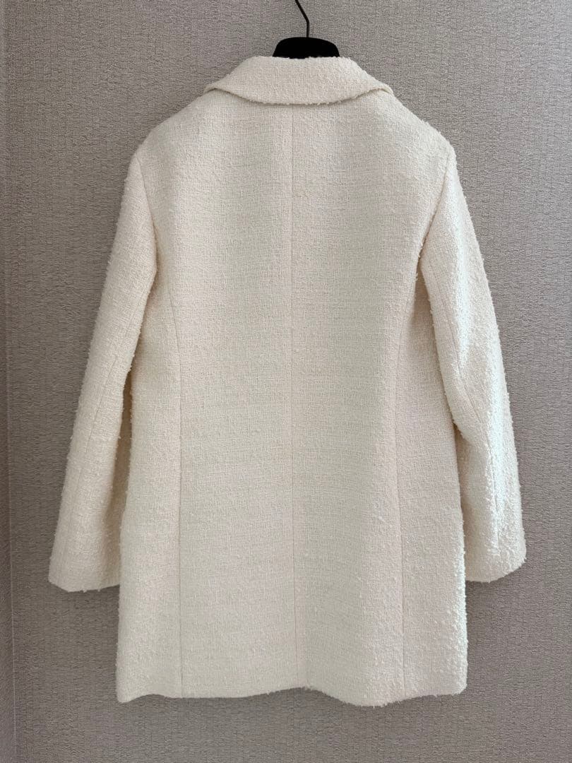 ANAYI スラブツイードダブルジャコット パールボタン 36