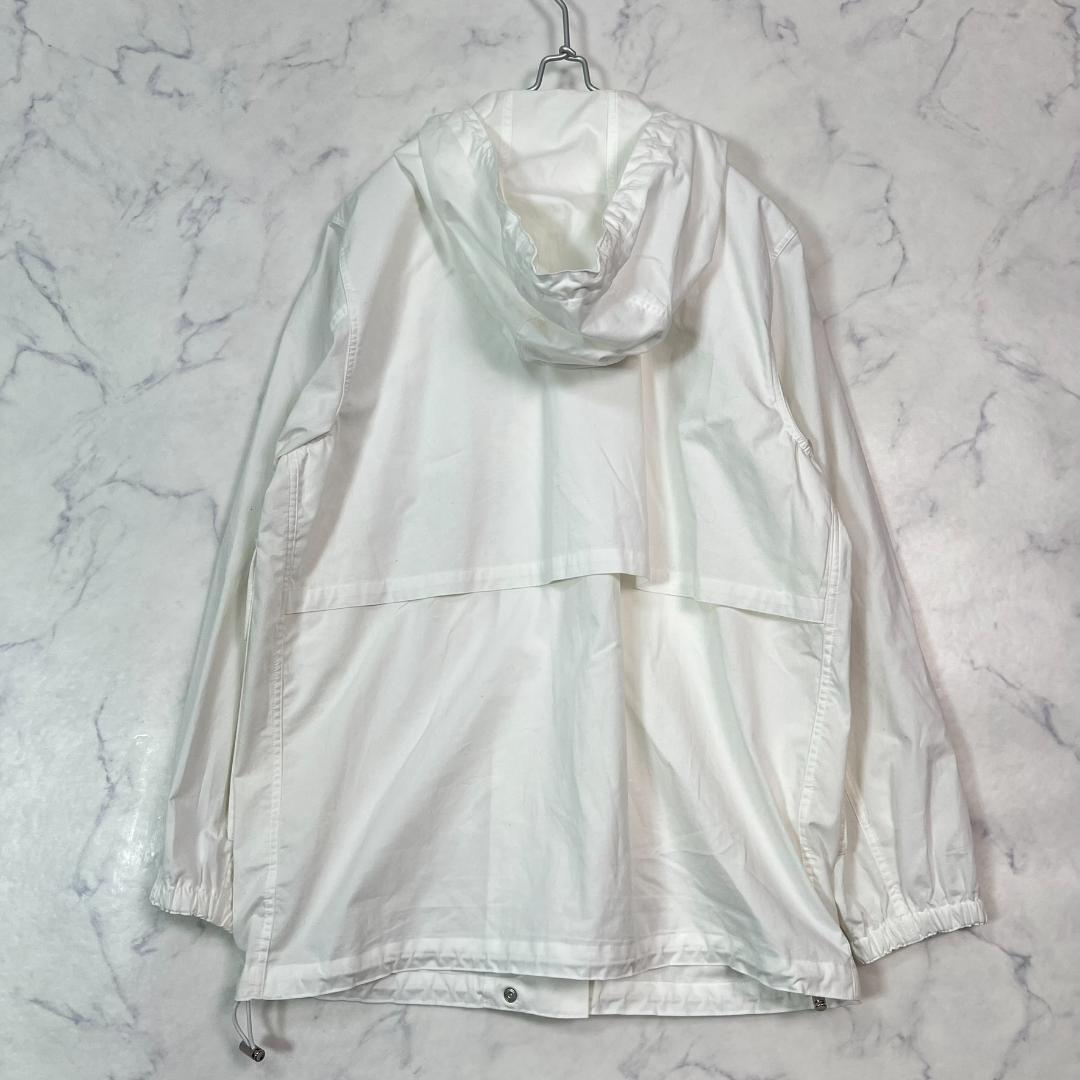 極美品 セオリー 定価5.3万 ブルゾン 羽織りフード L 白 B0936