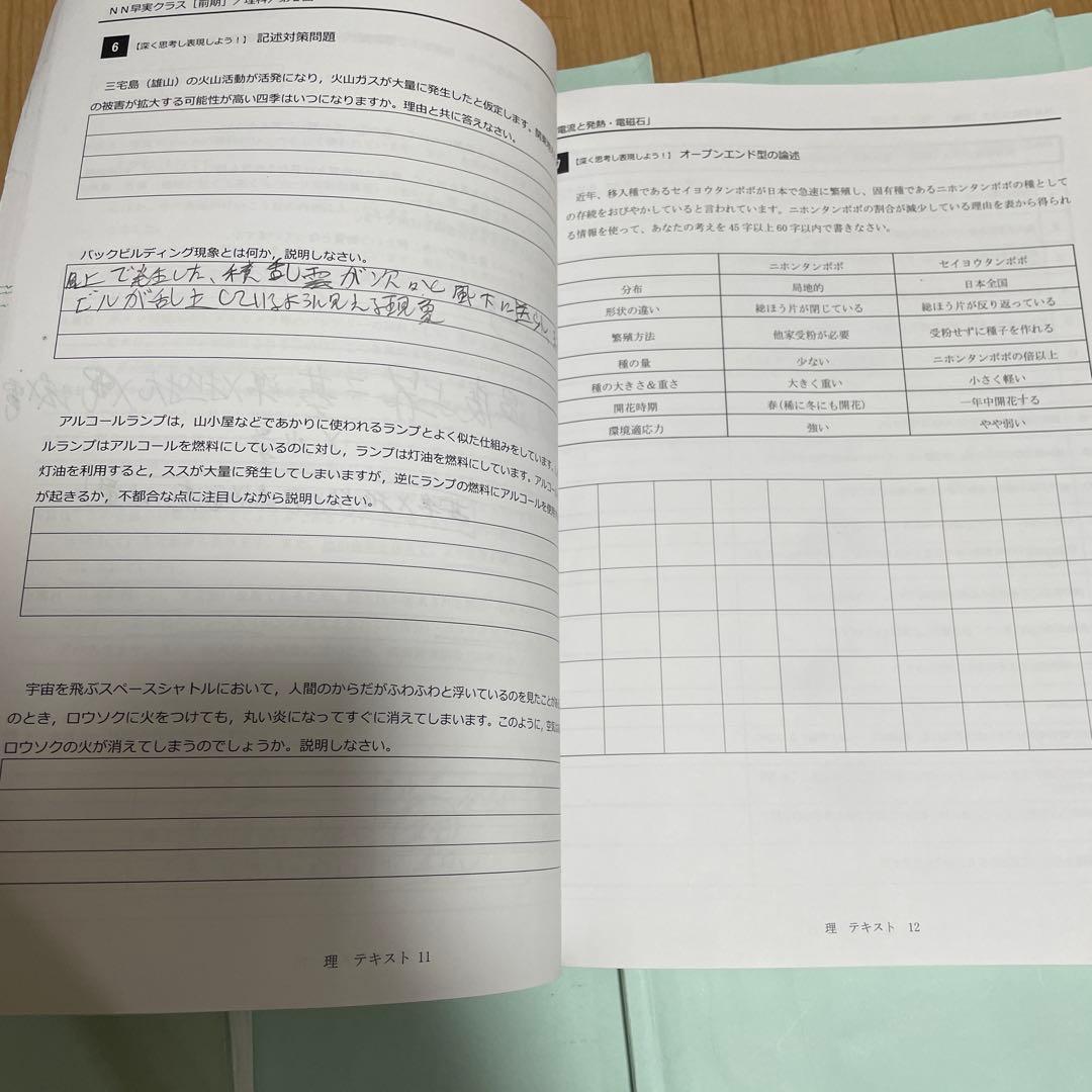 2024年度受験用の早稲田アカデミー NN早実前期 テキスト　おまけ付き