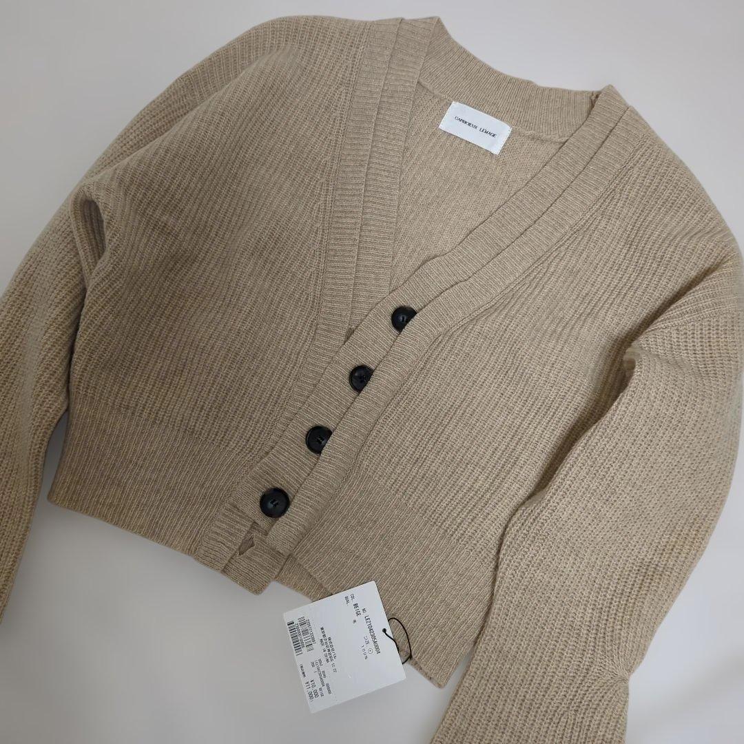 新品✨タグ付✨カプリシュレマージュ ウール100Wボタンカーディガン ベージュ