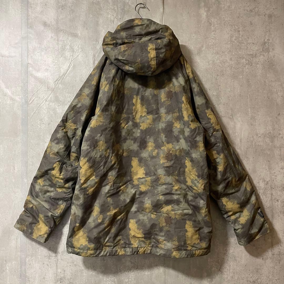Burtonバートンスキーウェアスノーボードジャケットパーカー黒ブラック総柄希少