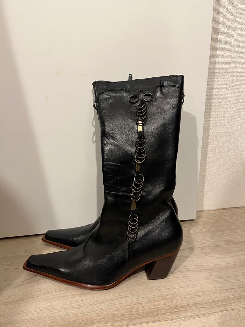 archive vintage leather boots 38 y2k ブーツ