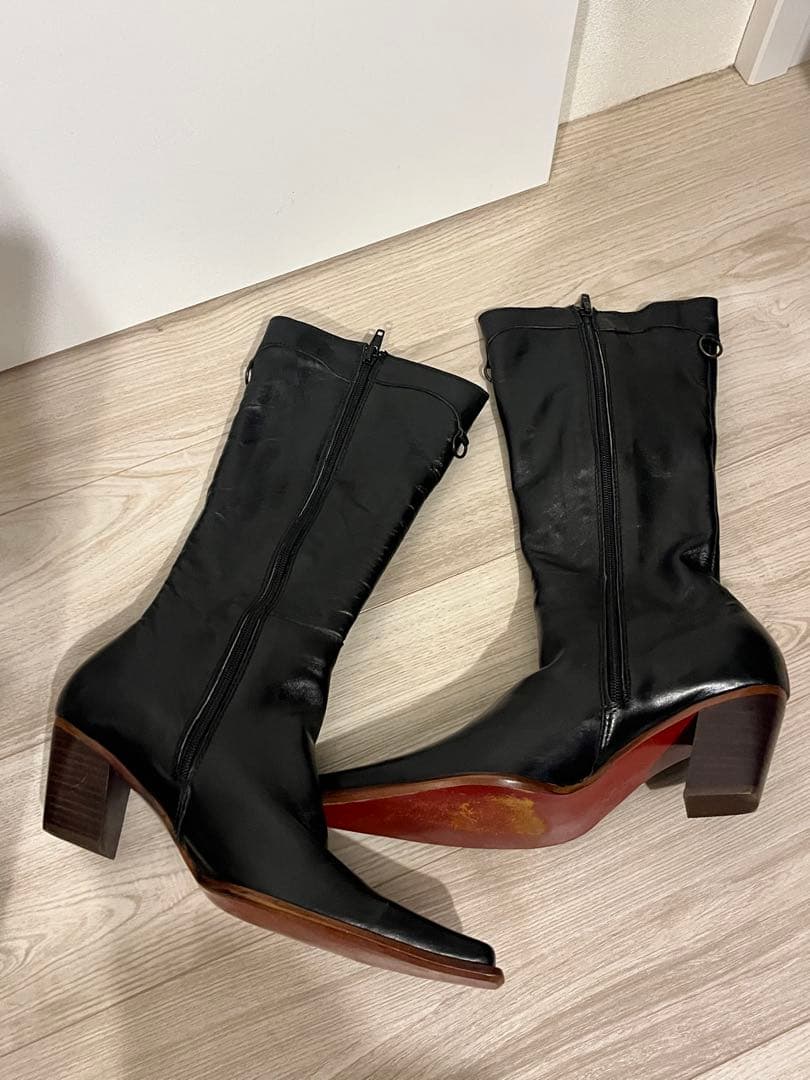 archive vintage leather boots 38 y2k ブーツ