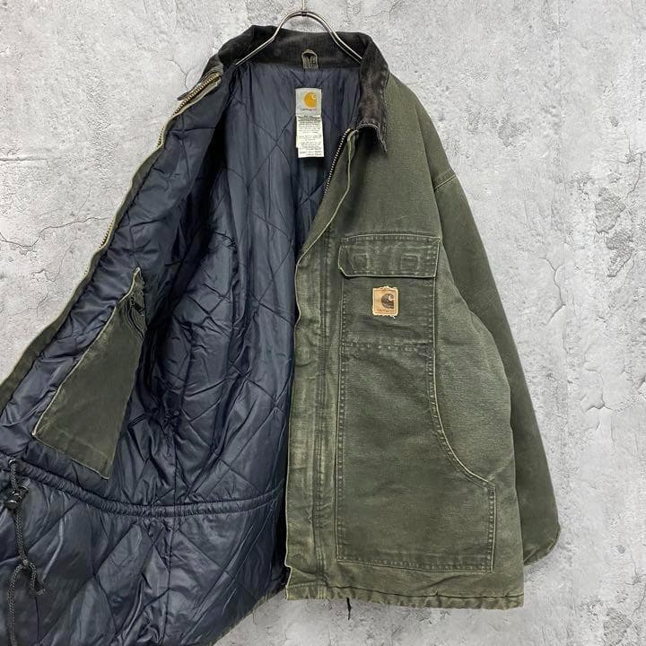 レア メキシコ製古着○カーハート ダックジャケット グリーン メンズ2XL