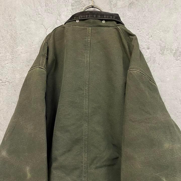 レア メキシコ製古着○カーハート ダックジャケット グリーン メンズ2XL