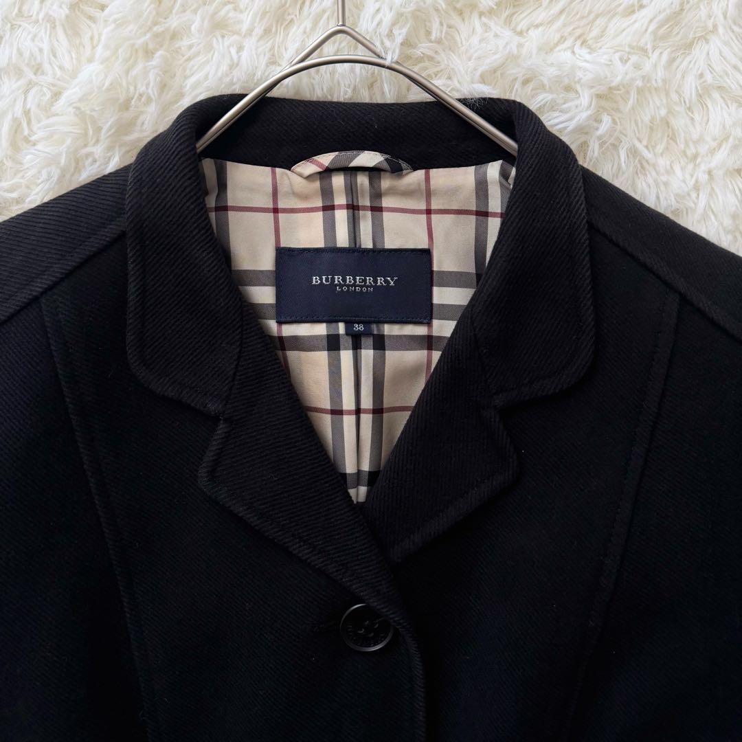 ノバチェック✨BURBERRY LONDON テーラードジャケット 黒 38