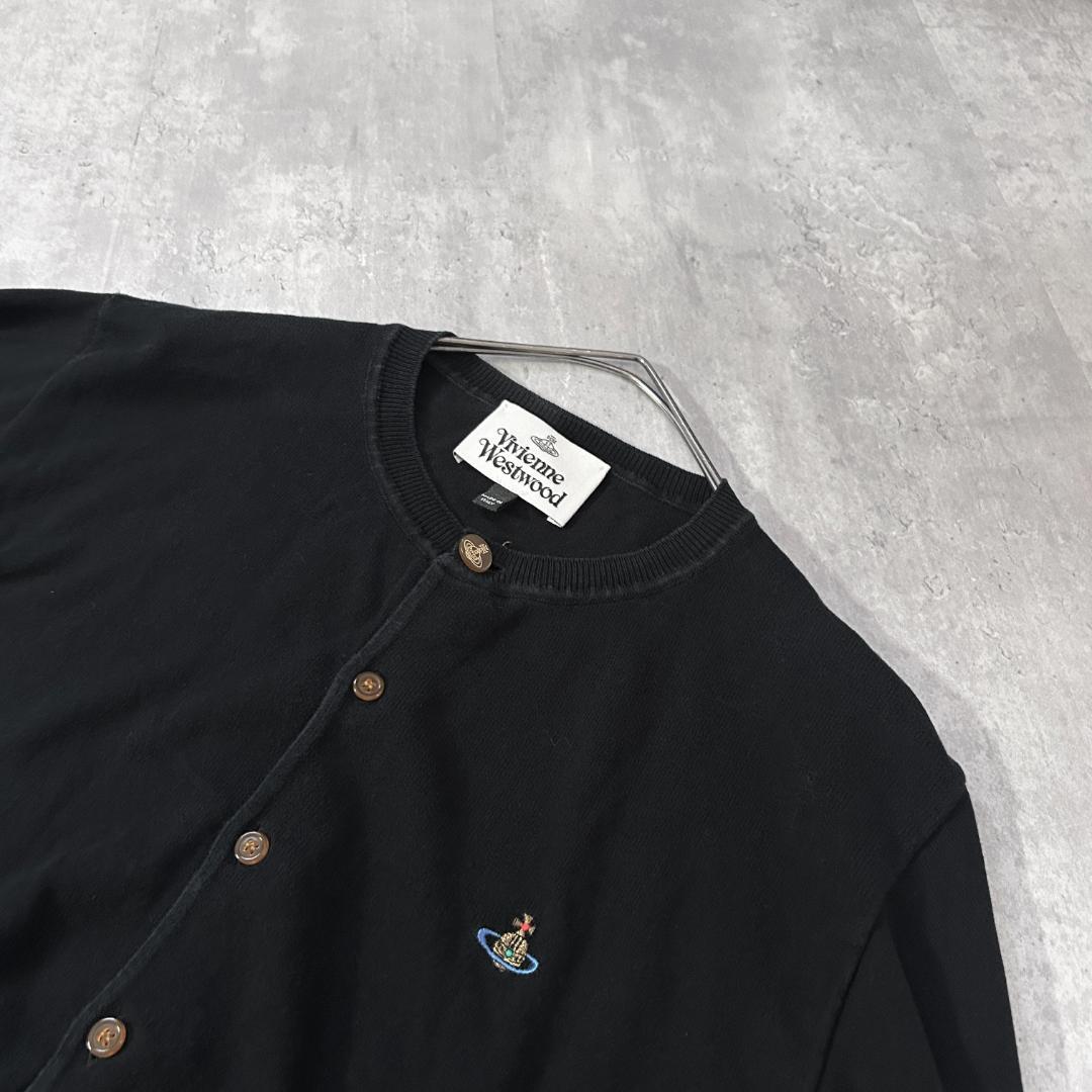 Z267 伊製 良品 VivienneWestwood ニットカーディガン 黒