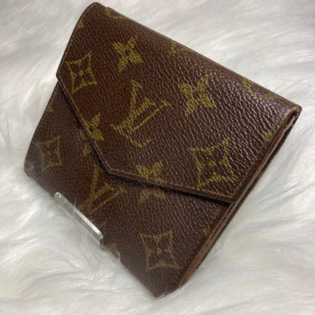 Louis Vuitton 二つ折り財布 モノグラム ブラウン 箱あり