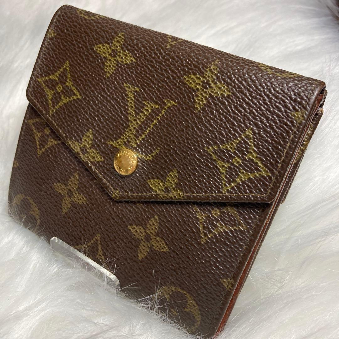 Louis Vuitton 二つ折り財布 モノグラム ブラウン 箱あり