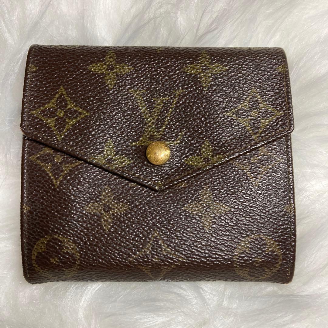 Louis Vuitton 二つ折り財布 モノグラム ブラウン 箱あり