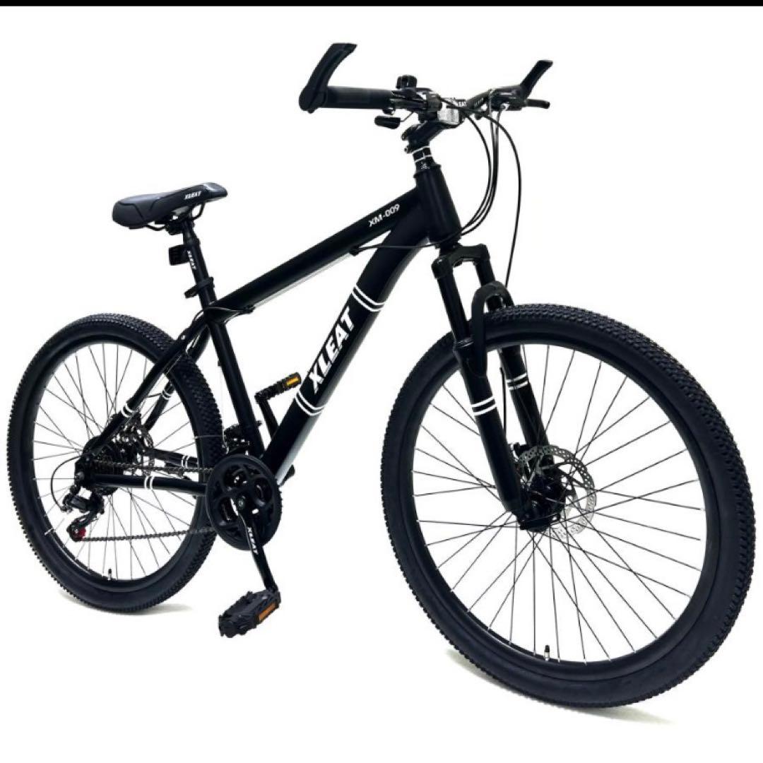 マウンテンバイク 26インチ シマノ製 21段変速 MTB 自転車 ブラック