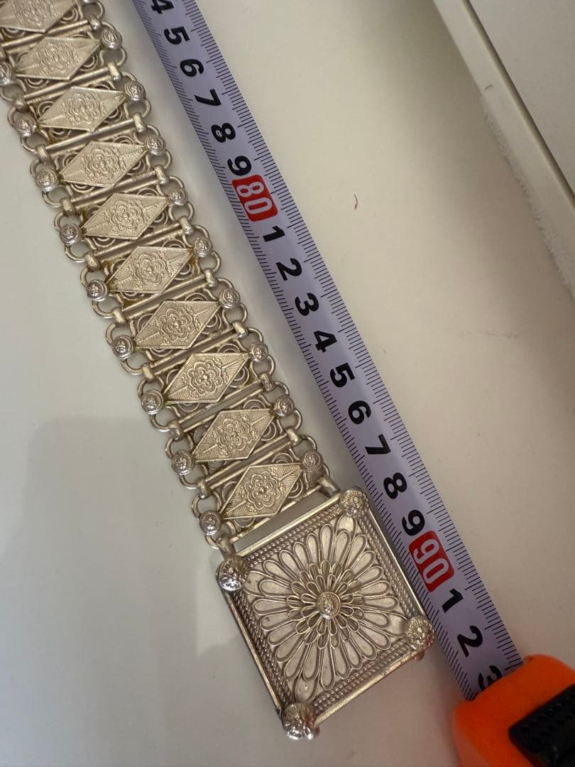 925シルバー 手工芸品 約80cmのベルト