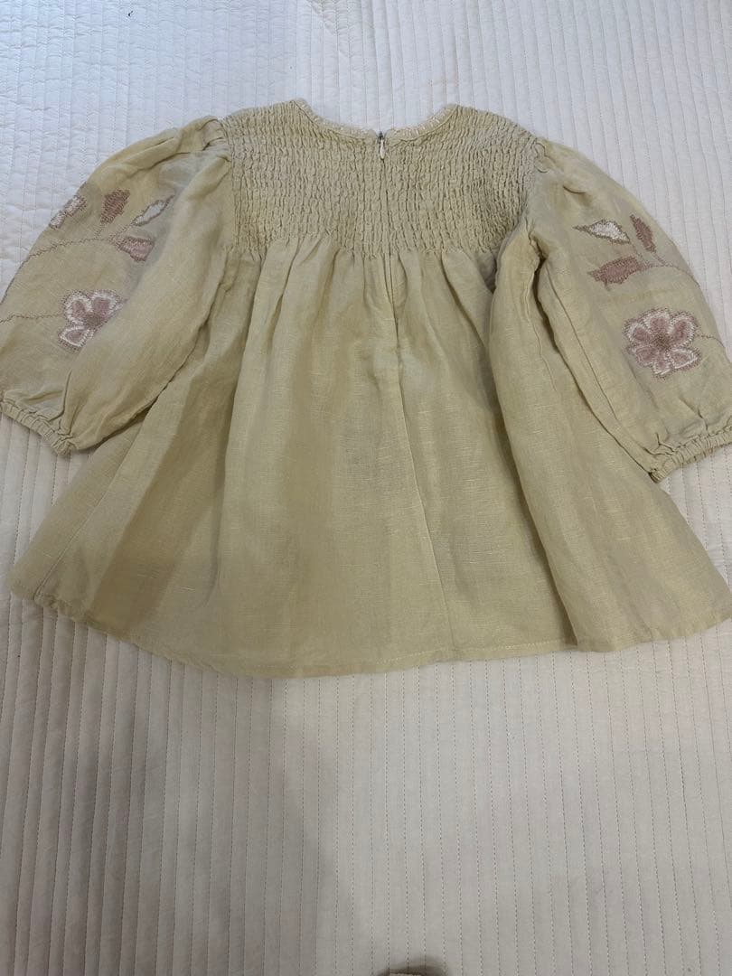 ワンピース apolina NOEMIE DRESS-PALE PEAR 18-24M