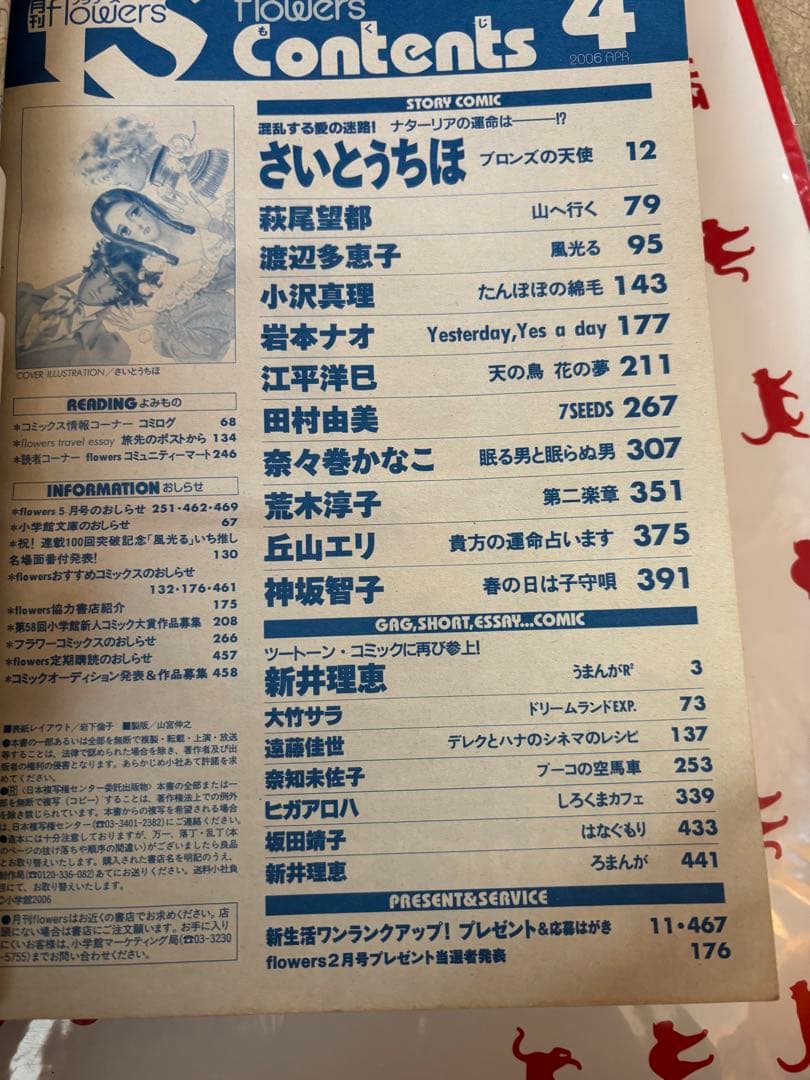 巻頭カラー さいとうちほブロンズの天使 萩尾望都シリーズ連載