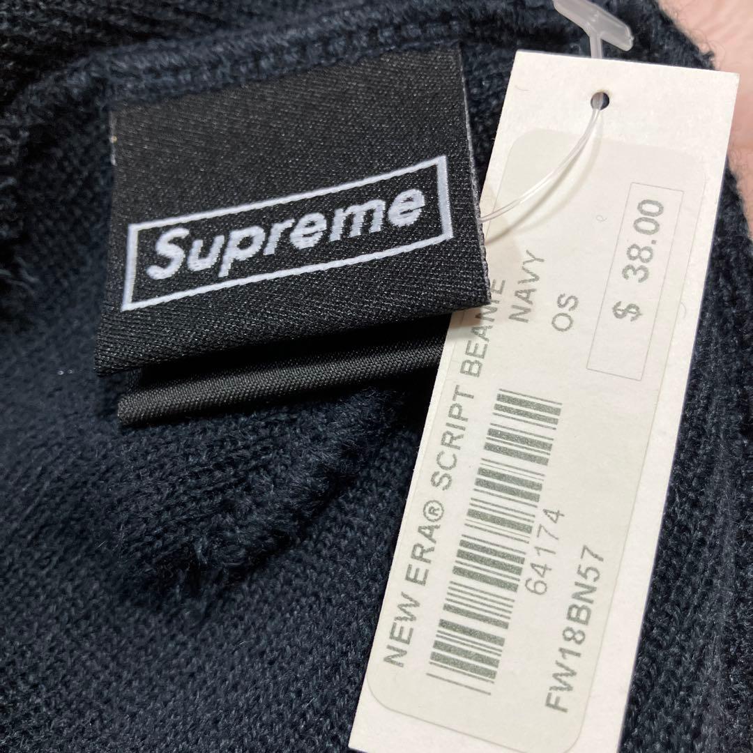 帽子 Supreme NEWERA Script Beanie NAVY