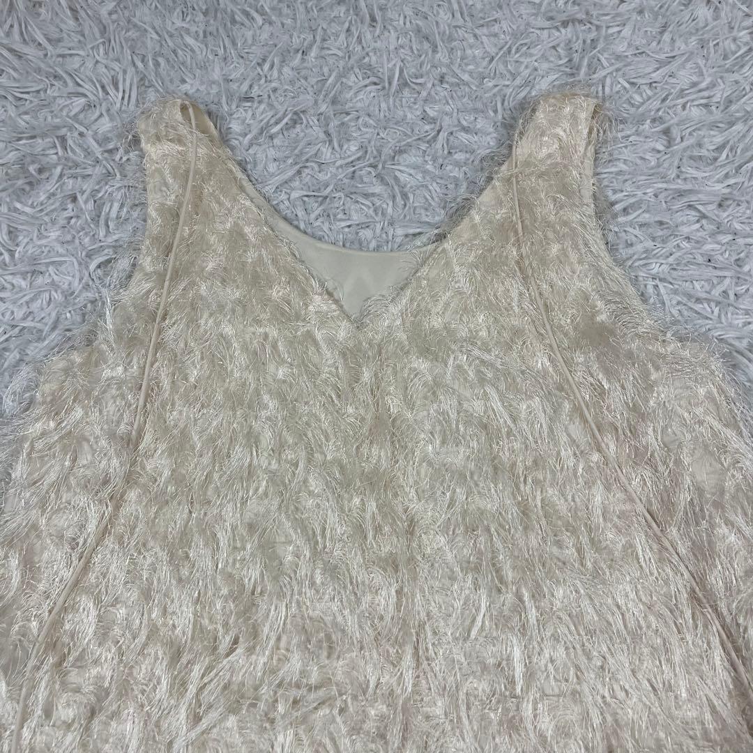 クラネ CLANE W FACE CROSS FRINGE TOPS サイズ１