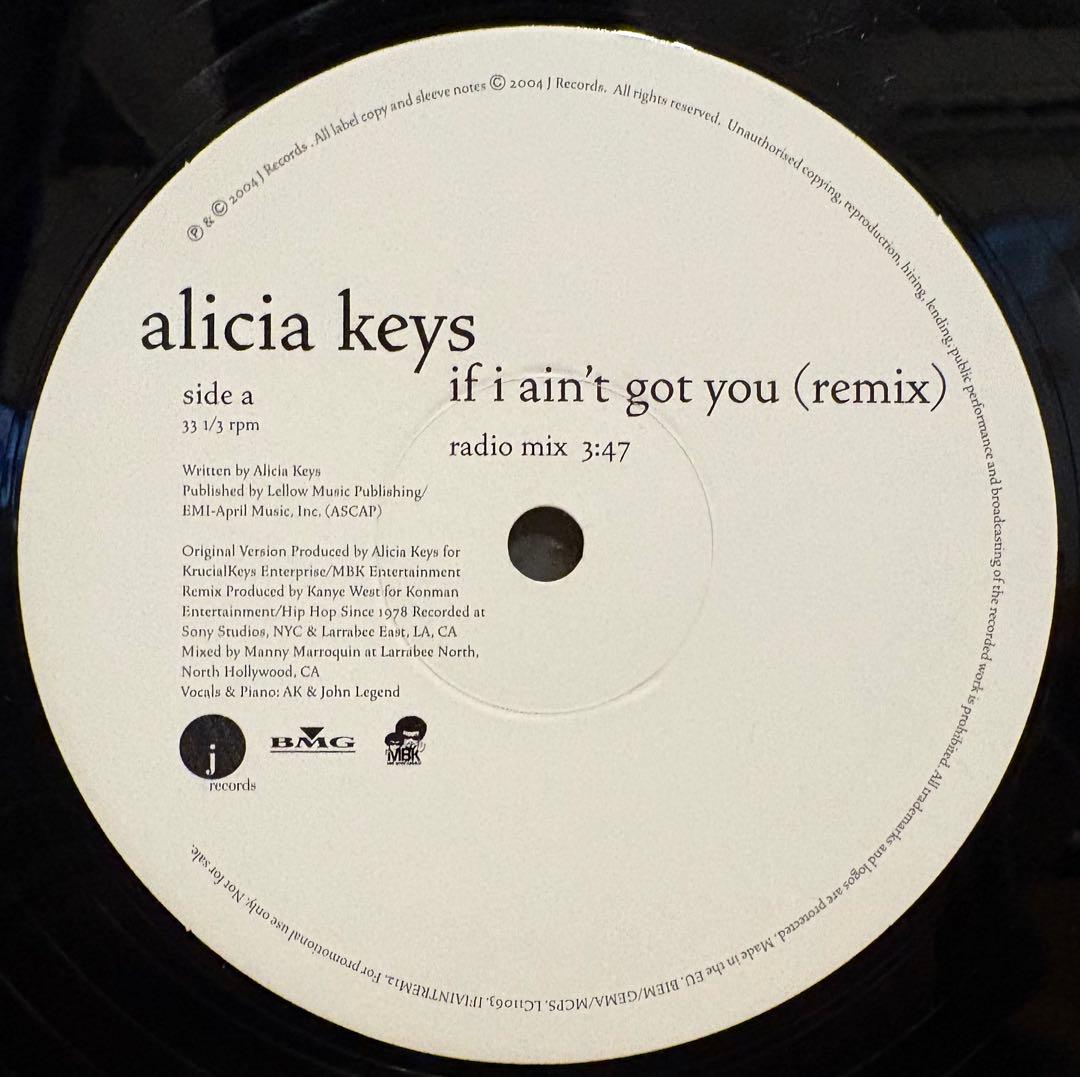 UKプロモ Alicia Keys If I Ain't Got You RMX