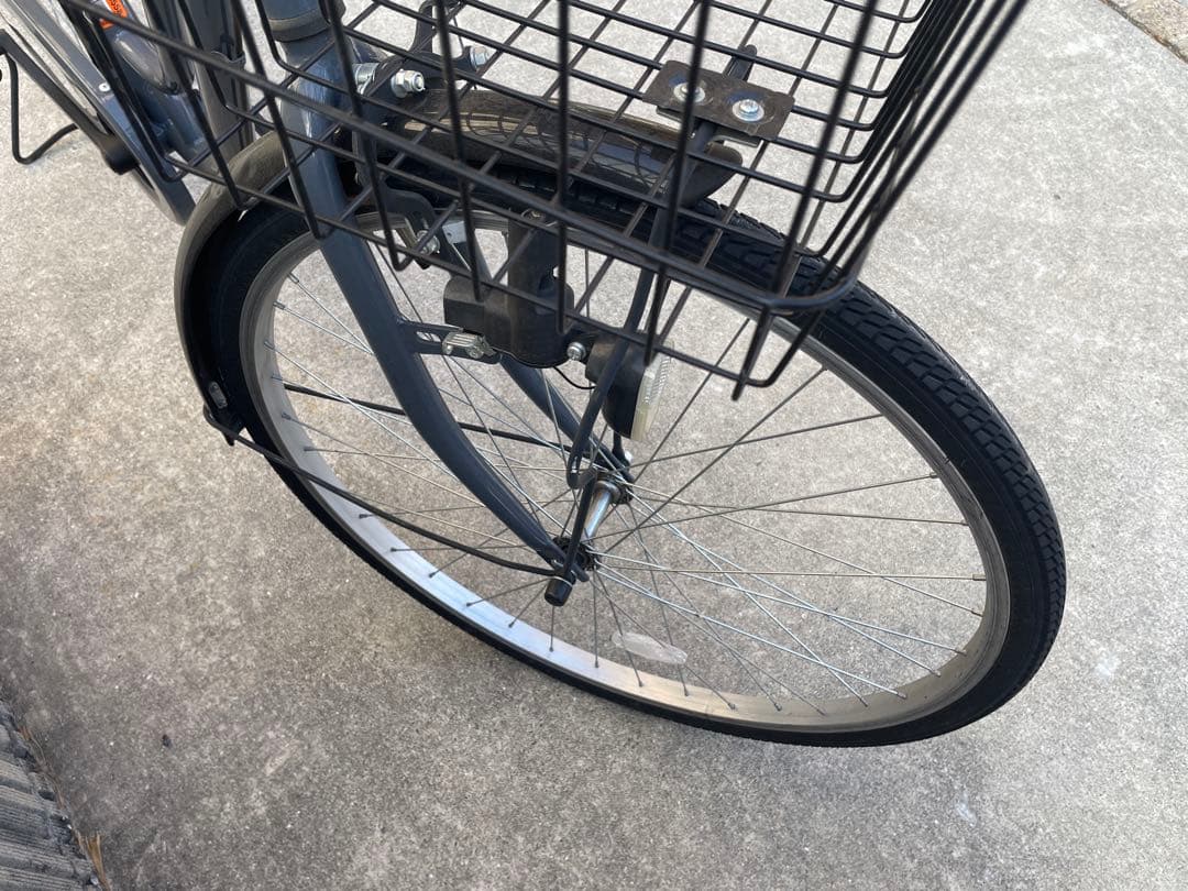 グレー シティサイクル 前カゴ付き　※大阪府高槻市の引取限定