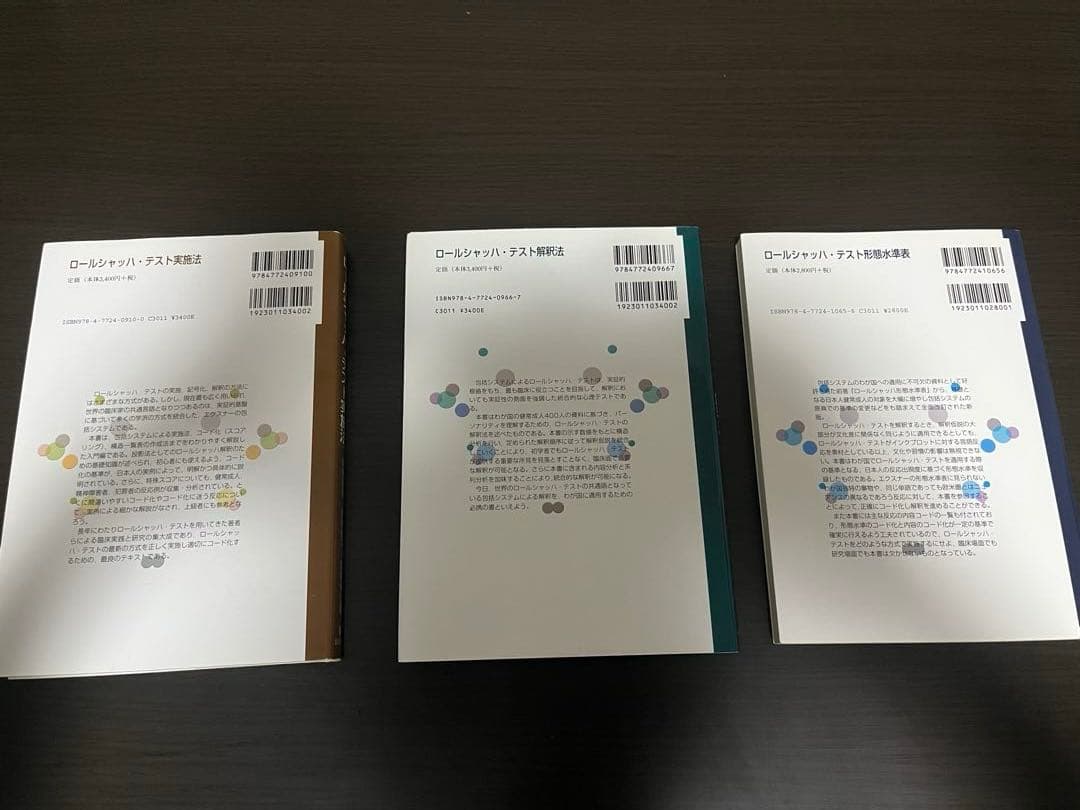 【バラ売り可】ロールシャッハテスト実施法・解釈法・形態水準表