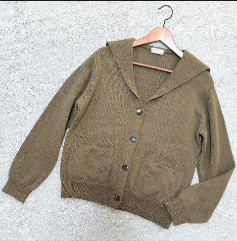 マーガレット・ハウエル　WOOL COTTON TWISTカーディガン　M
