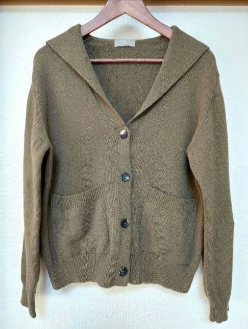 マーガレット・ハウエル　WOOL COTTON TWISTカーディガン　M