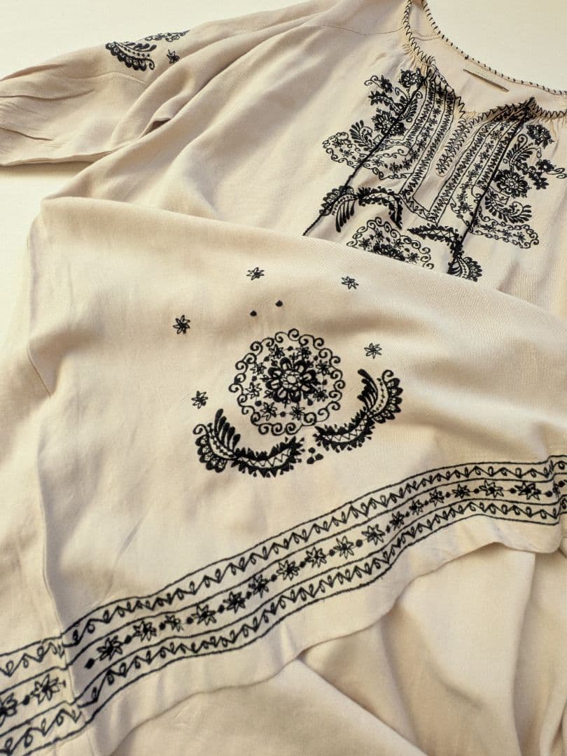 ne Quittez pas 刺繍カフタンチュニックワンピース ヌキテパ
