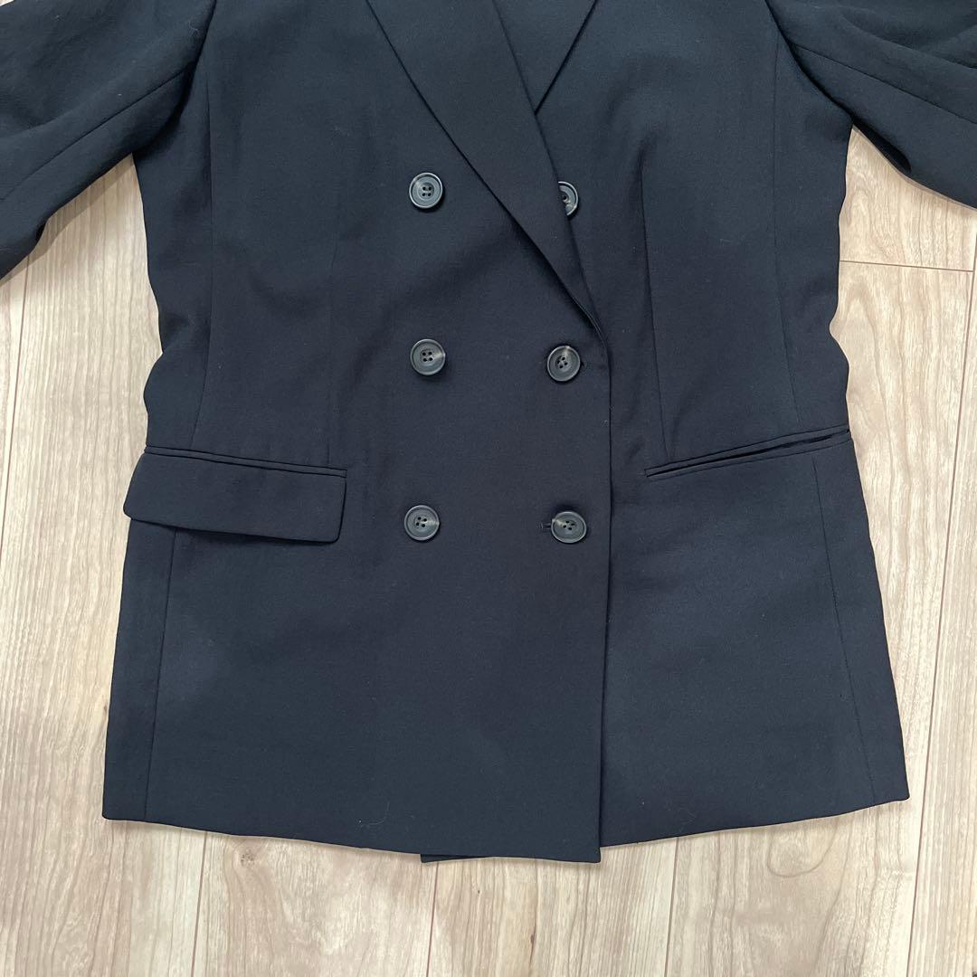 theory luxe 黒ダブルジャケット38サイズ　美品