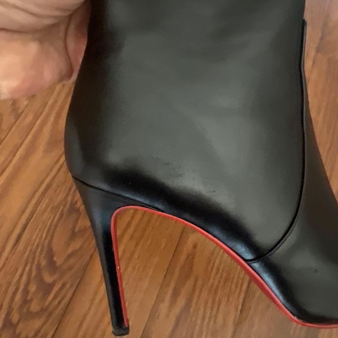 ダイアナ　ブラックレザー ロングブーツ 高ヒール