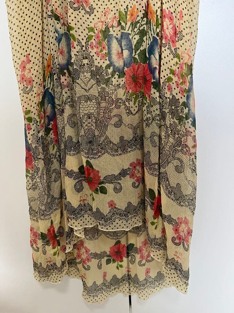 【未使用】Free People 花柄 ドット ビーズ キャミソール M
