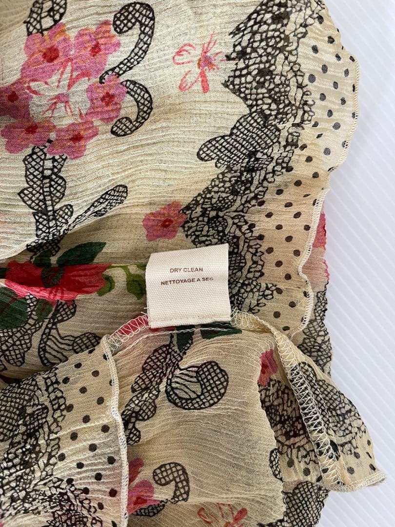 【未使用】Free People 花柄 ドット ビーズ キャミソール M