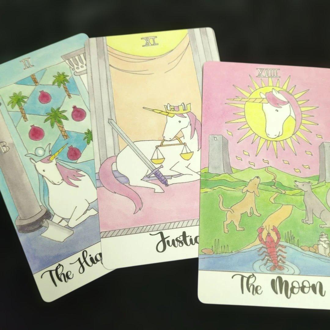 chrystal unicorn tarot 英語版解説書付き・正規品