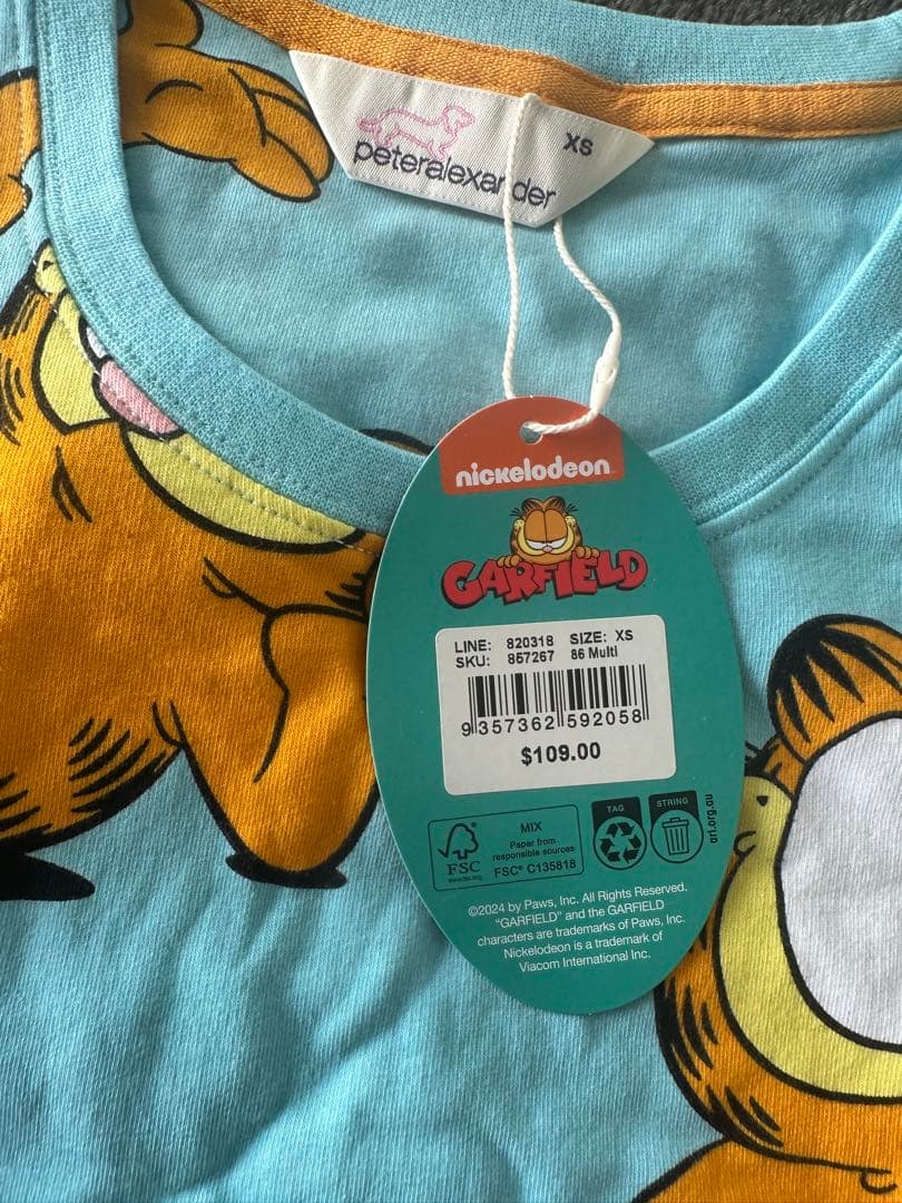 Garfield ガーフィールド　ルームウェア　パジャマ　ワンピース　XS