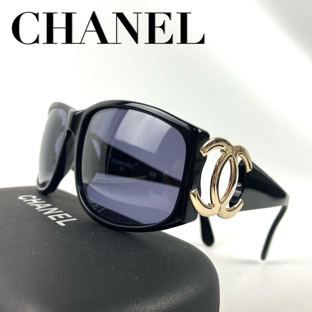 CHANEL シャネル　サングラス　ココマーク　ロゴ　セルフレーム　ブラック