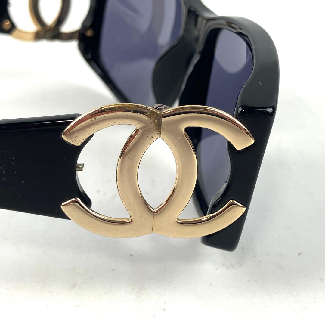 CHANEL シャネル　サングラス　ココマーク　ロゴ　セルフレーム　ブラック