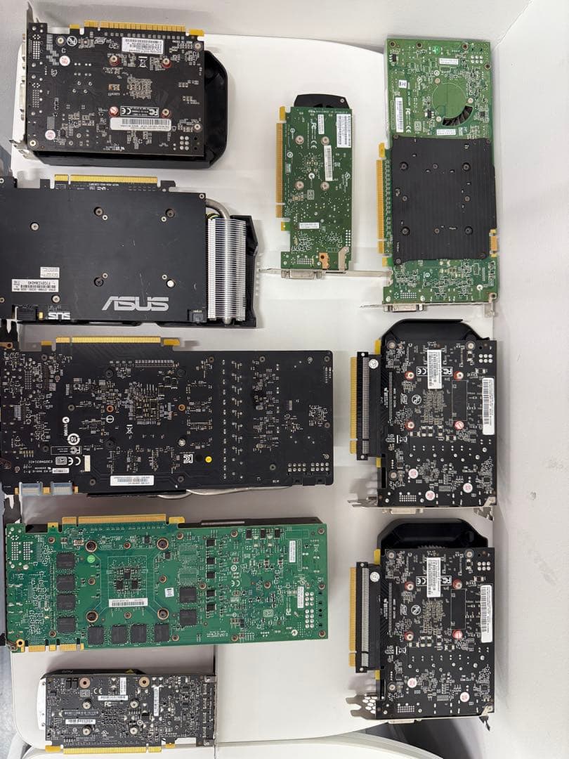 ジャンク・まとめ売りグラフィックボード 9枚セット (GTX980/1050等)