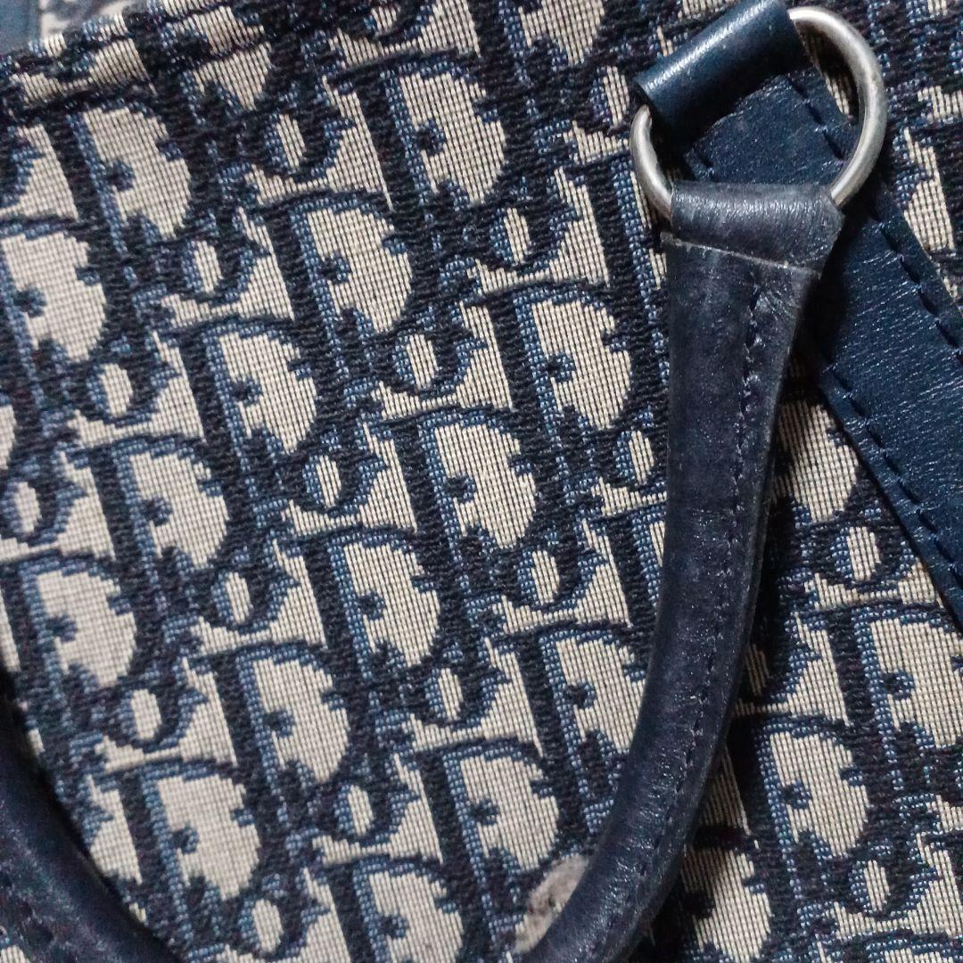 Christian Dior ミニボストンバッグ　ヴィンテージ　ディオール　青