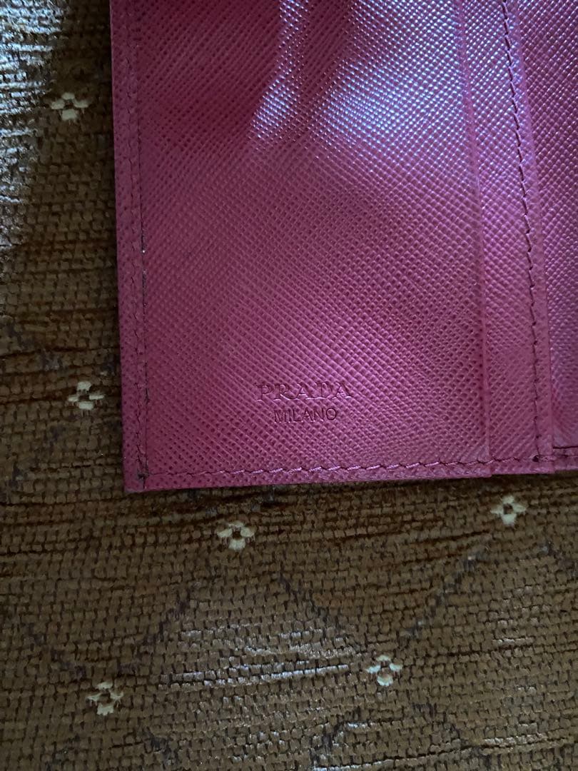 プラダ　名刺入れ　PRADA ピンク